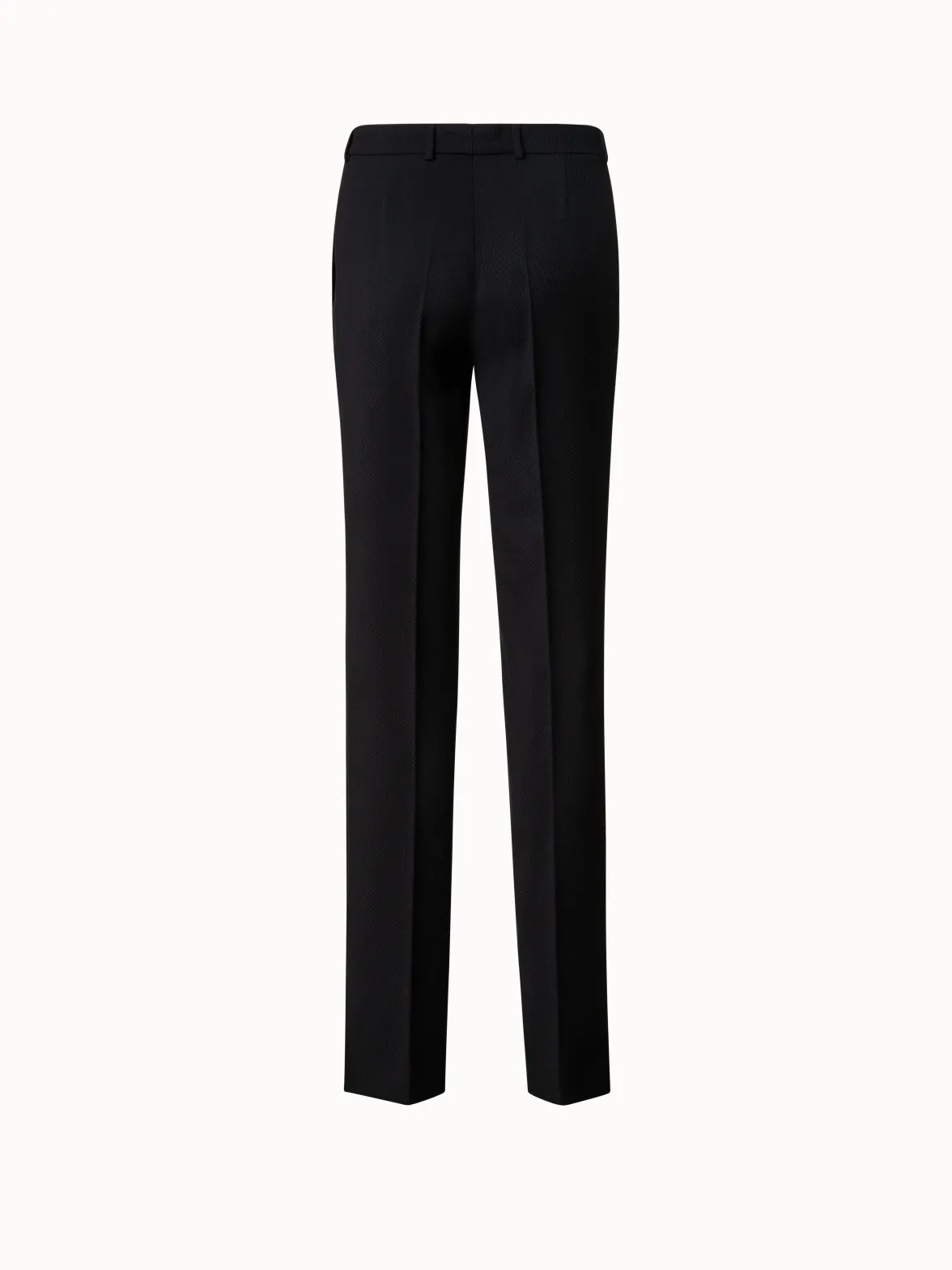 Straight Wool Tricotine Pants