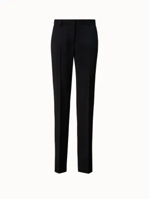 Straight Wool Tricotine Pants