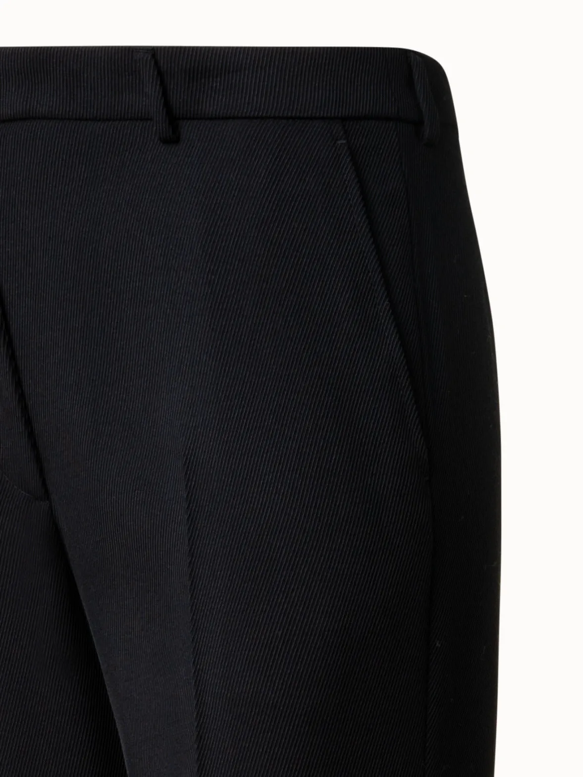 Straight Wool Tricotine Pants