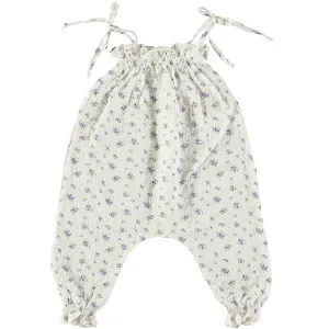 Strap floral overalls by Petit Indi