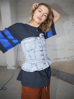 Strapless Denim Top