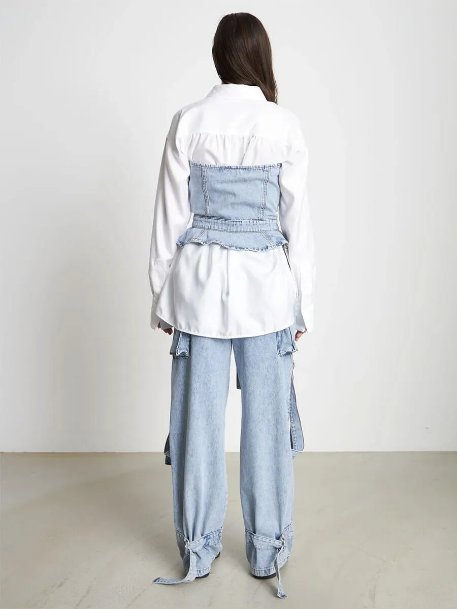 Strapless Denim Top