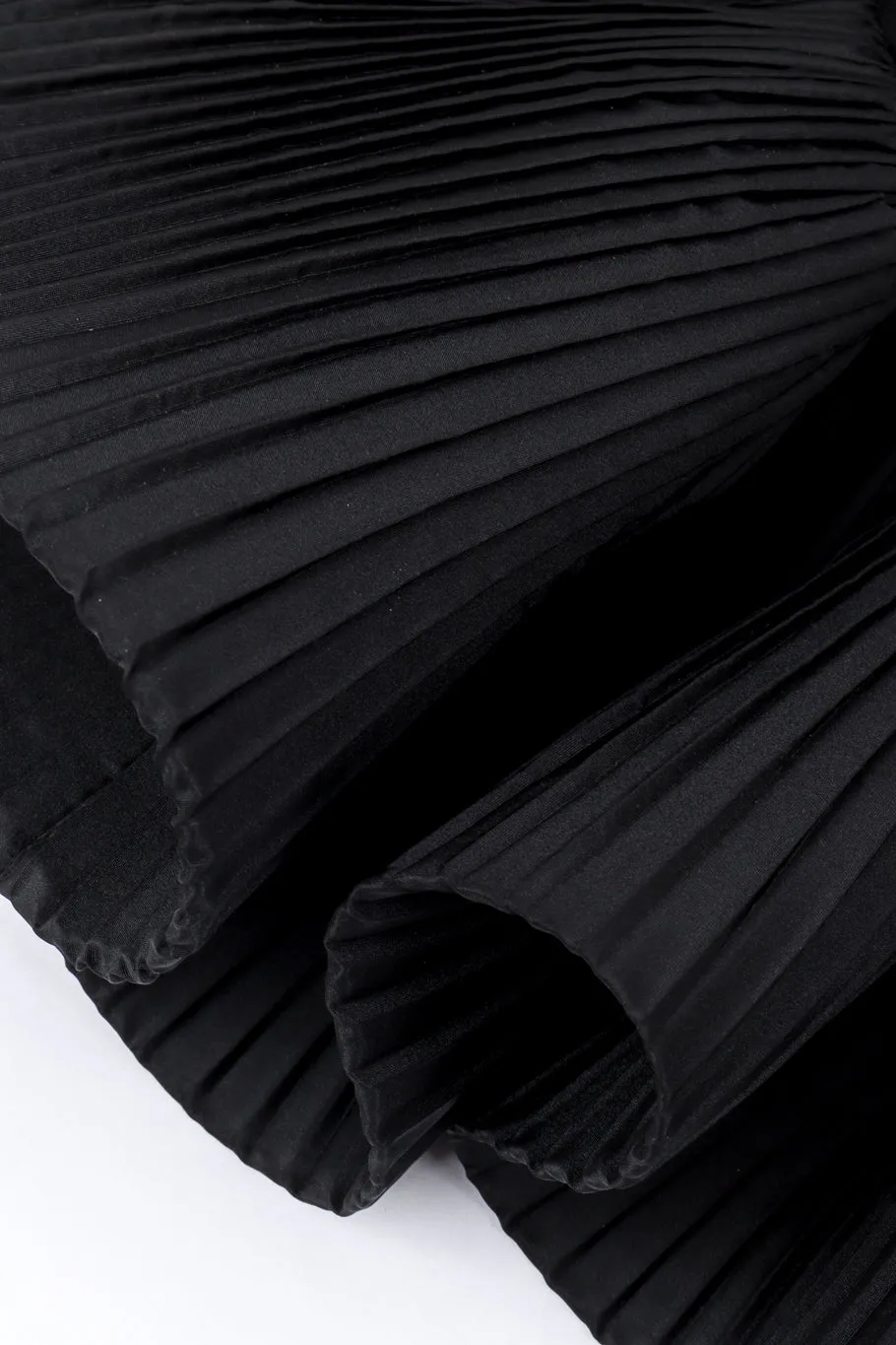 Strapless Pleated Trim Gown