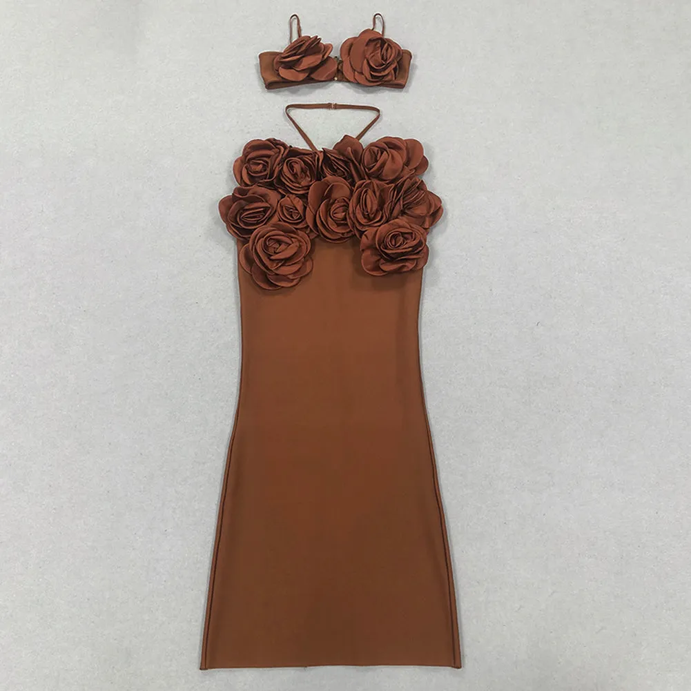 Strappy Sleeveless Sexy Maxi Bandage Set HL9693