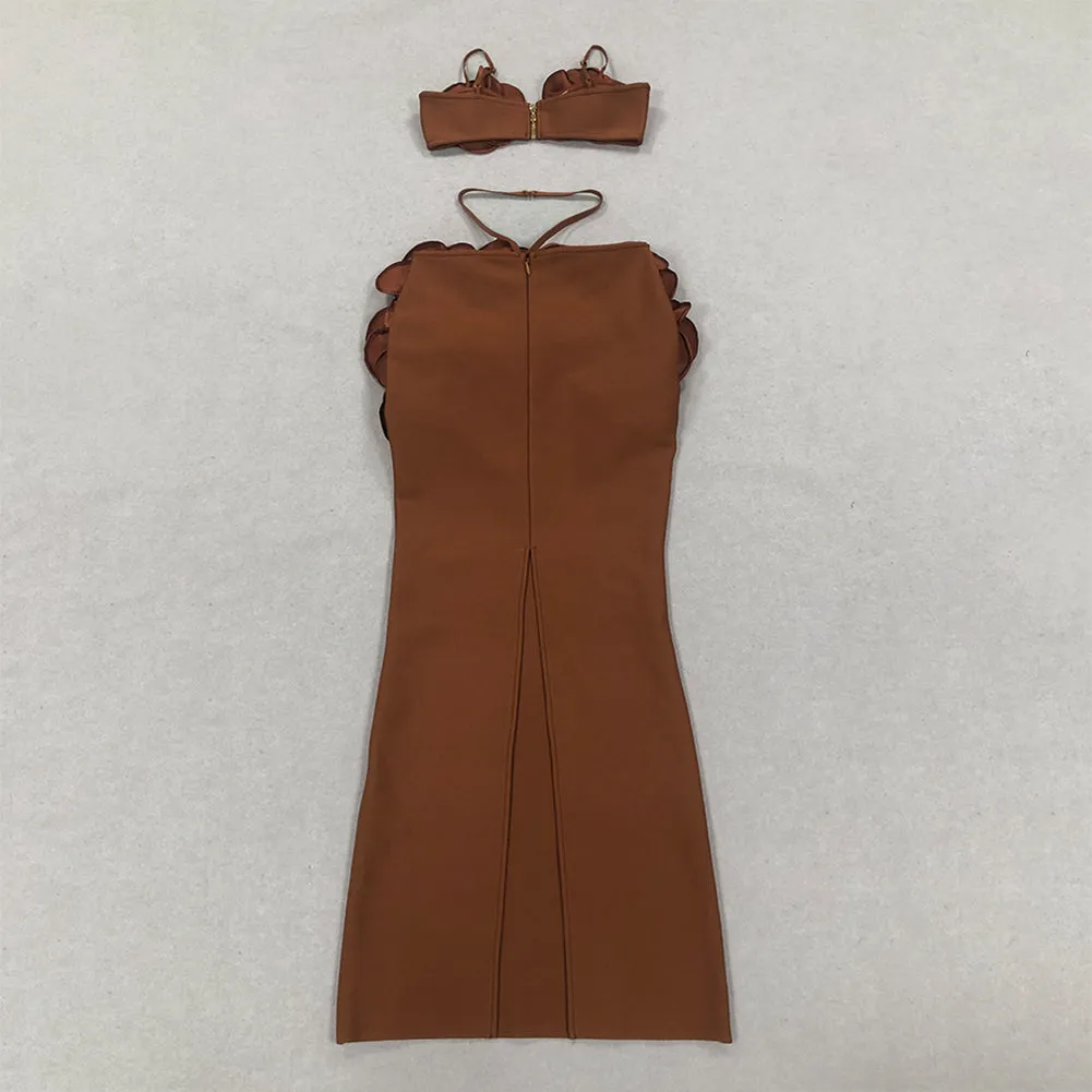 Strappy Sleeveless Sexy Maxi Bandage Set HL9693