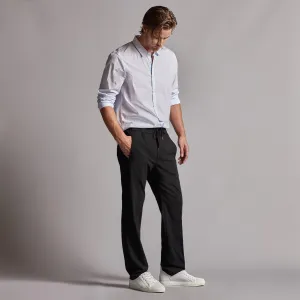 Stretch Wool Blend Pant - Black
