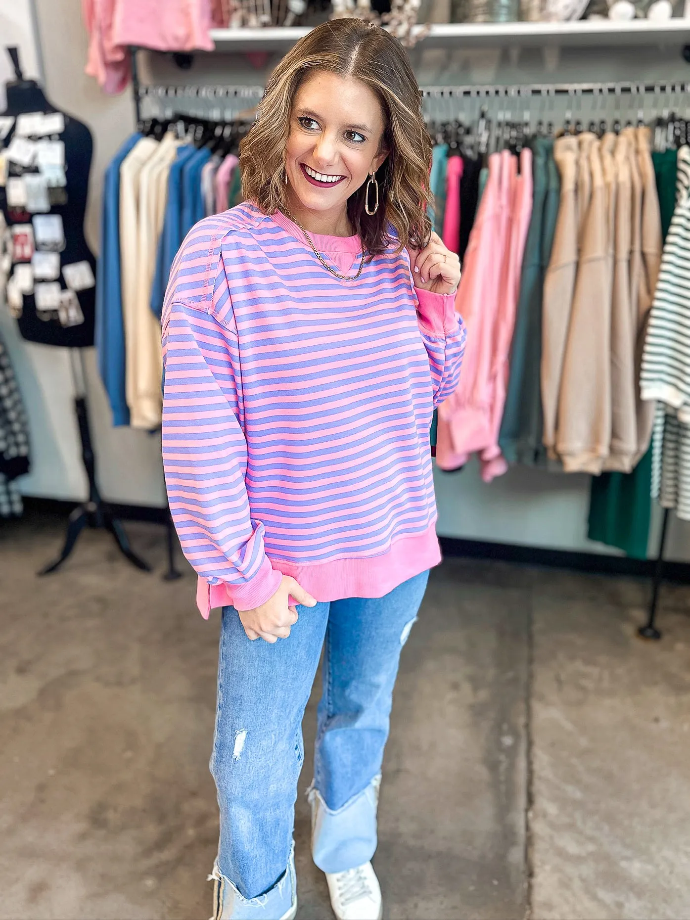 Stylin' Striped Pullover
