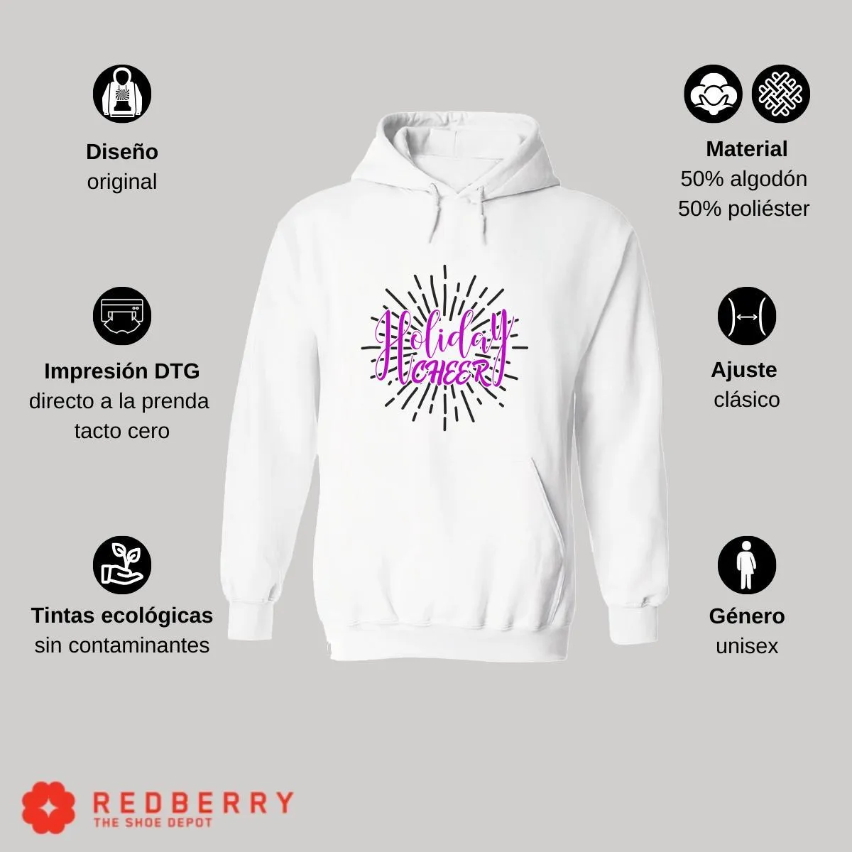 Sudadera Deportiva Hombre Navideña Hoodie 044