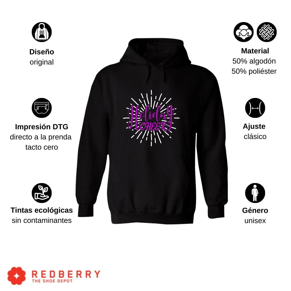 Sudadera Deportiva Hombre Navideña Hoodie 044
