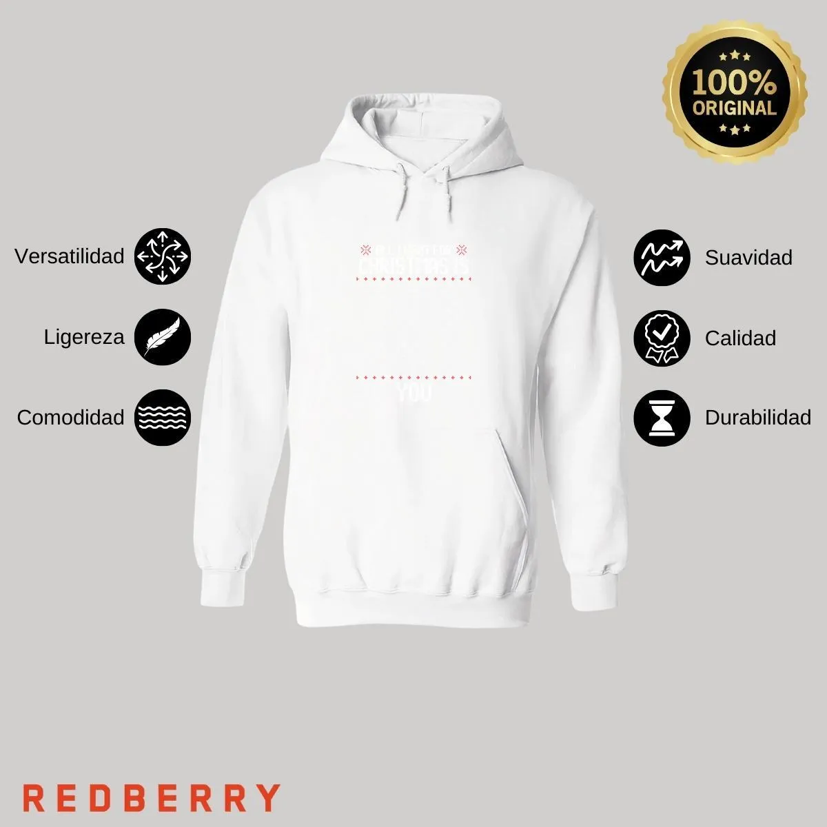 Sudadera Deportiva Mujer Navideña Hoodie 025