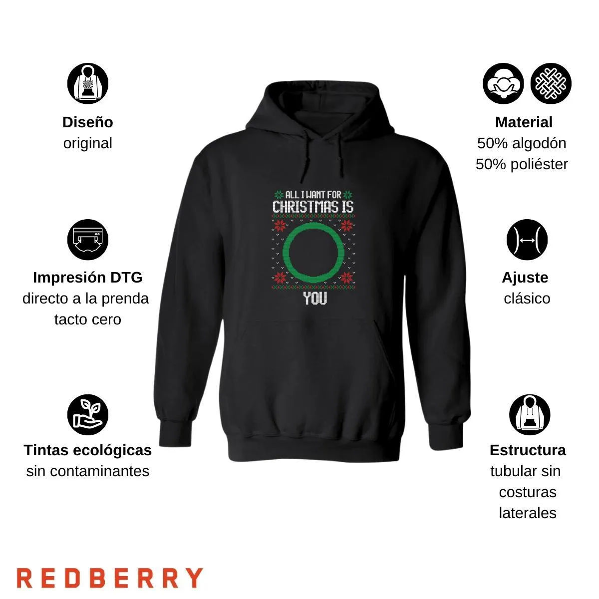 Sudadera Deportiva Mujer Navideña Hoodie 026