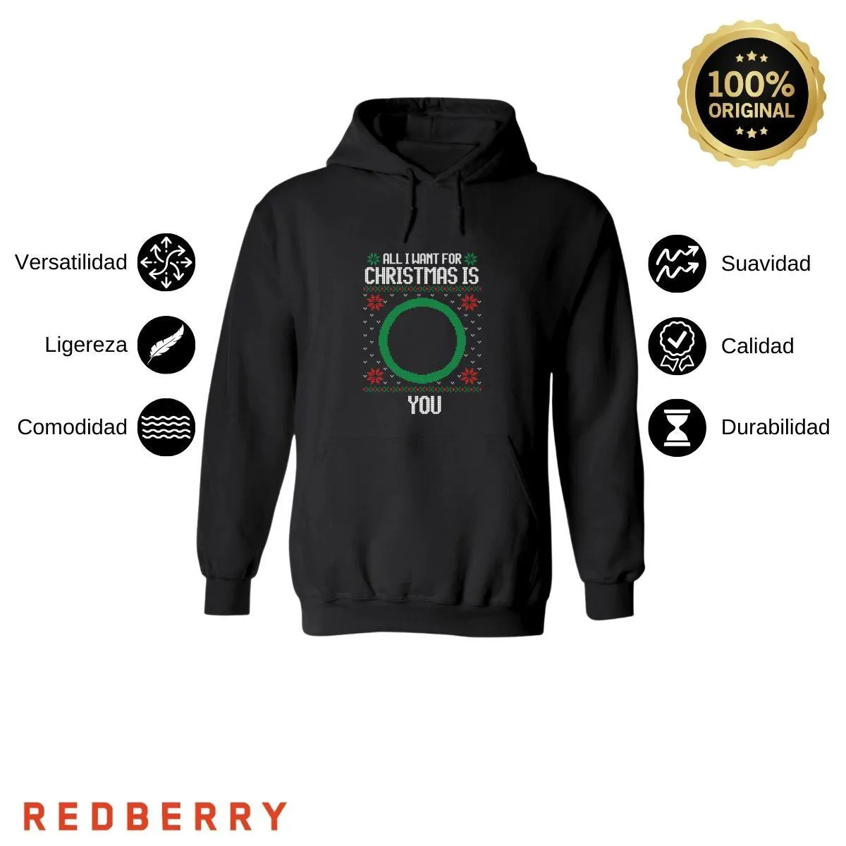 Sudadera Deportiva Mujer Navideña Hoodie 026