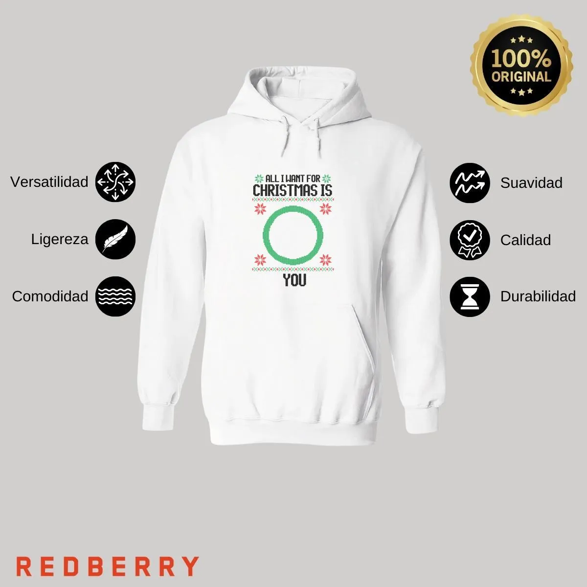 Sudadera Deportiva Mujer Navideña Hoodie 026