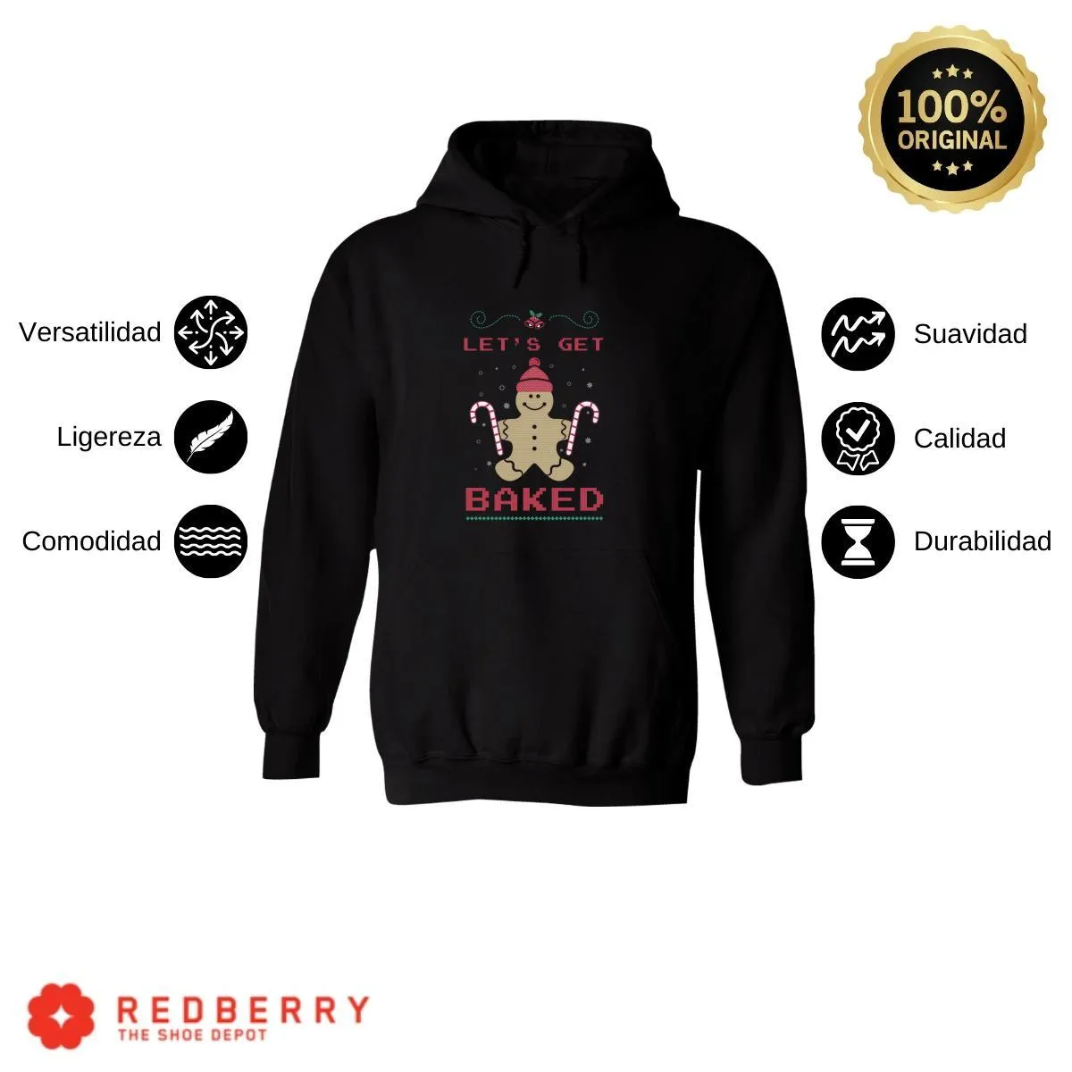 Sudadera Navideña Hombre Deportiva Hoodie 016