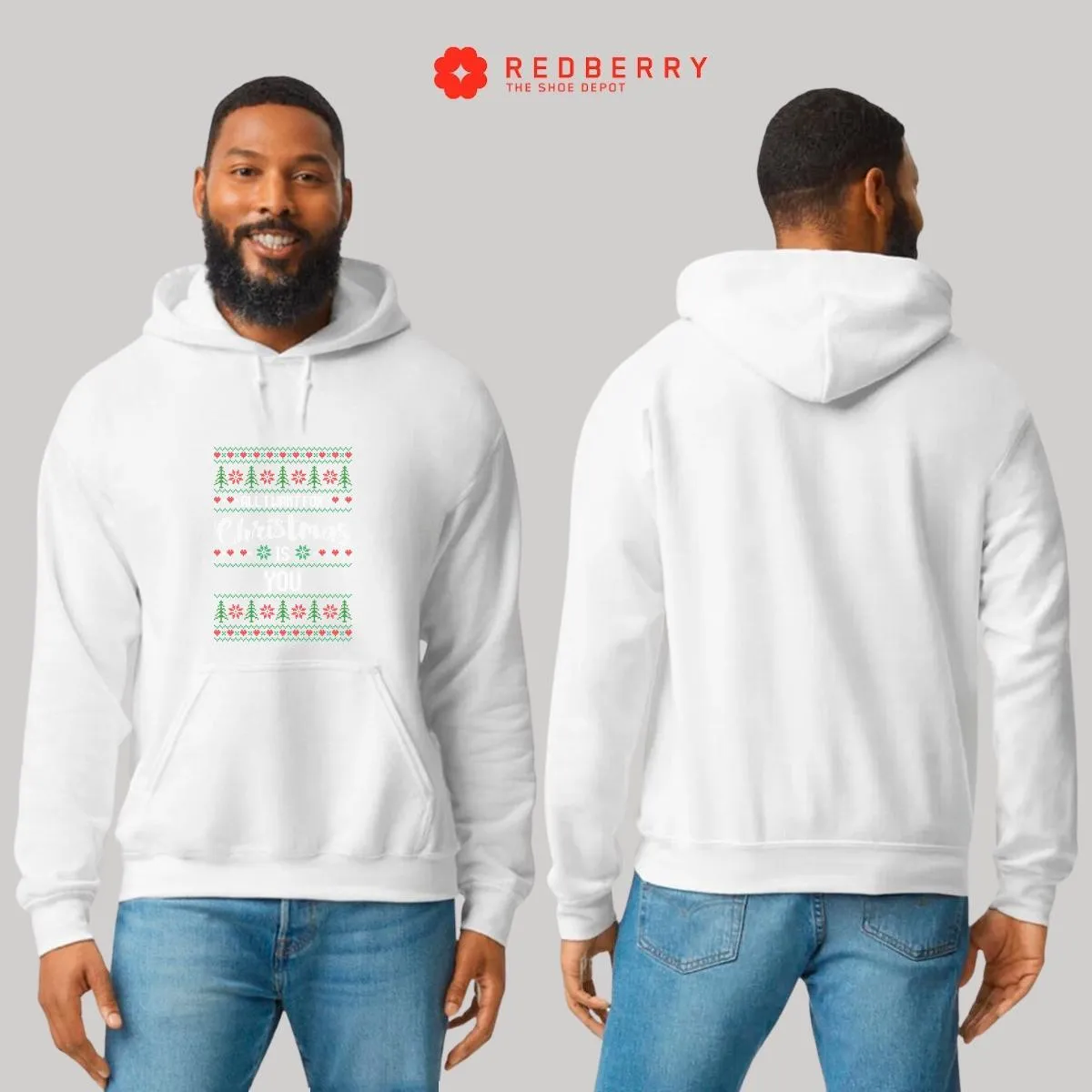 Sudadera Navideña Hombre Deportiva Hoodie 022
