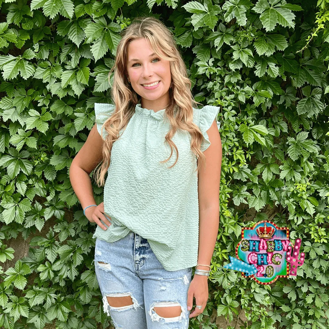 Summer Getaway Top - Sage