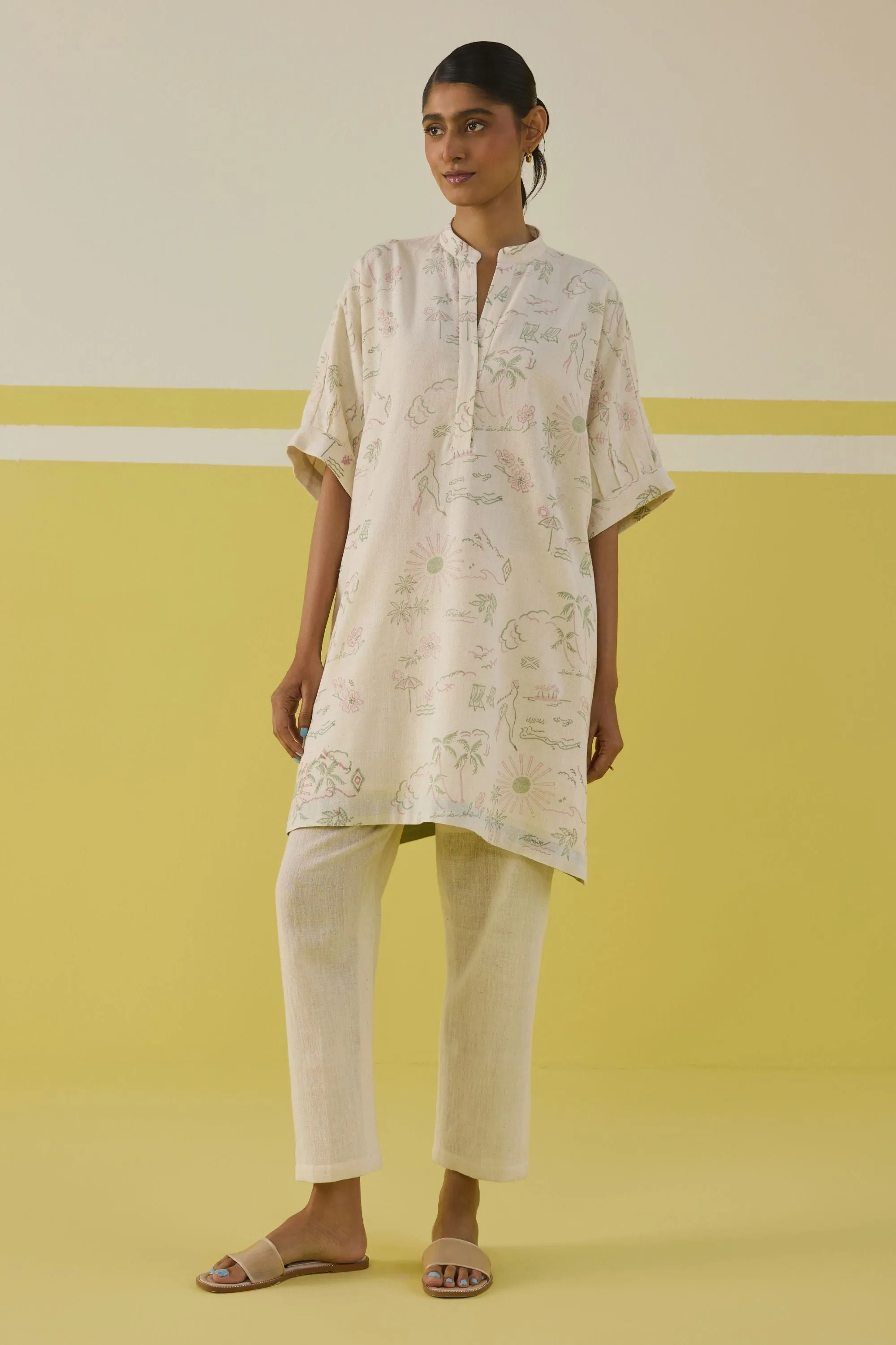 Summer Joy Handspun Handwoven Organic Cotton Kurta Top