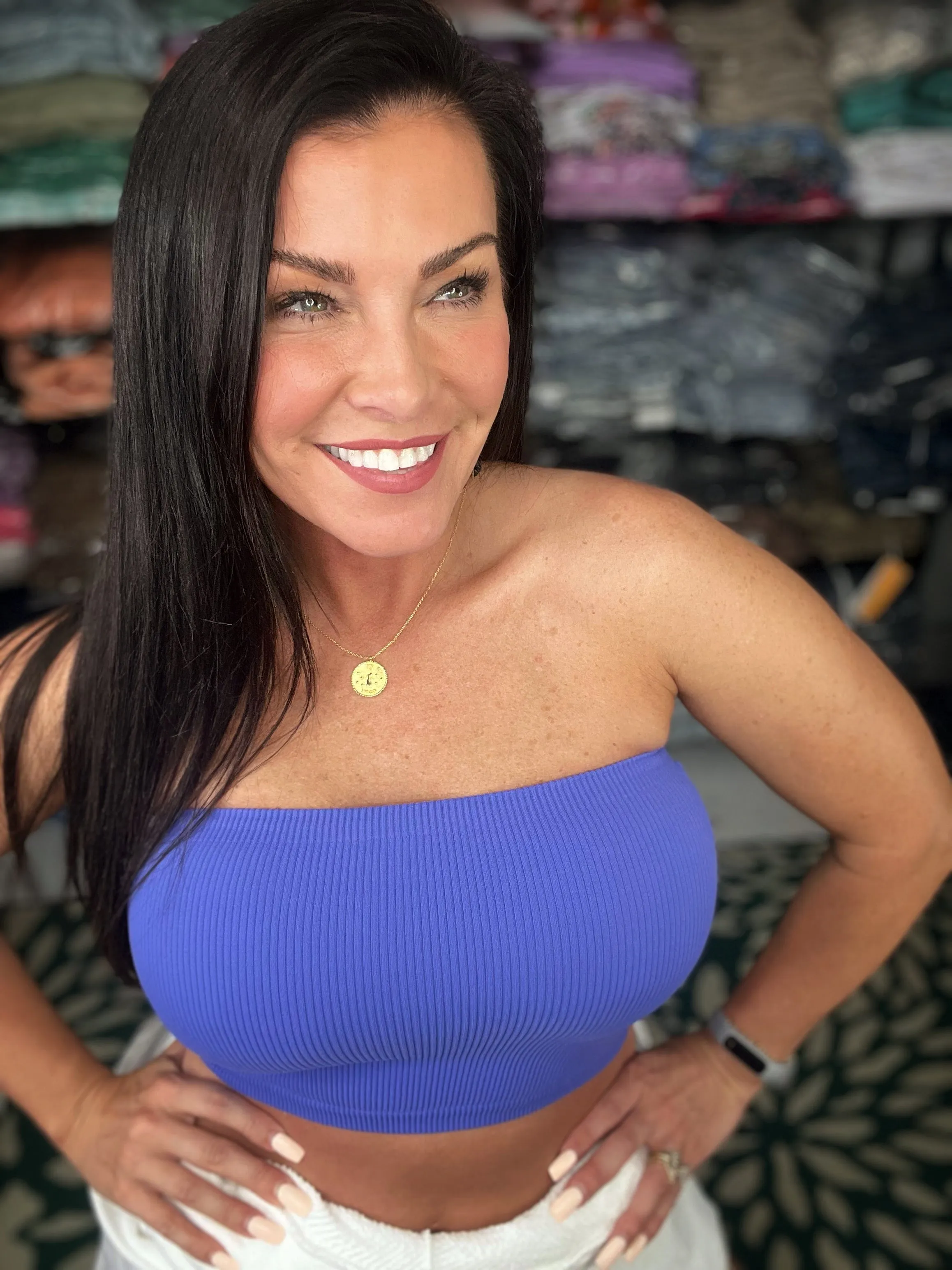 Sunkissed Queen Tube Top- Blue Iris