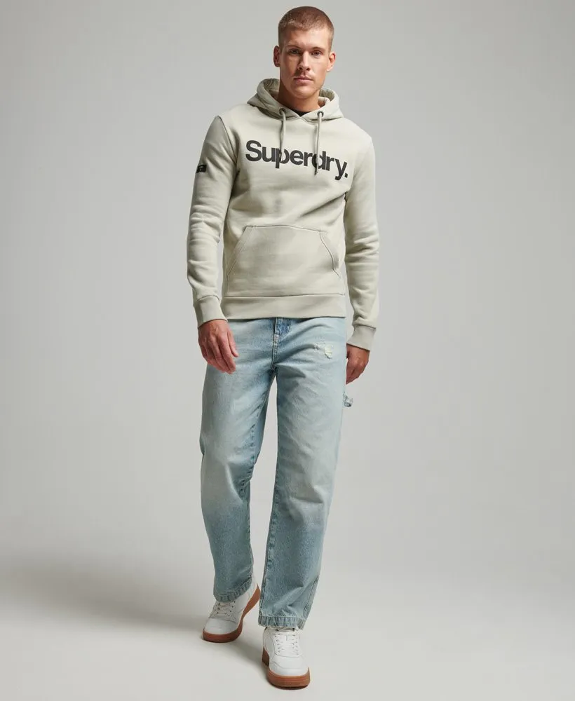 Superdry Core Logo Graphic Hoodie Grey