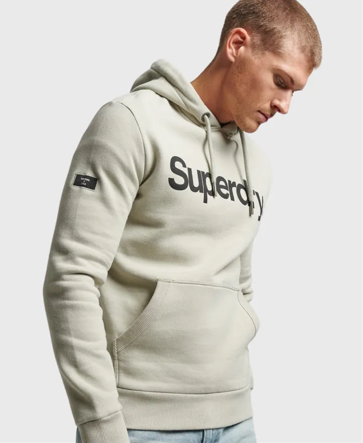 Superdry Core Logo Graphic Hoodie Grey