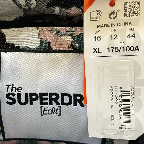 Superdry Jaquard Puffer gray camo