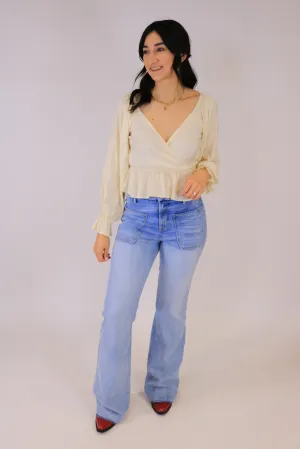 Surplice Satin Top