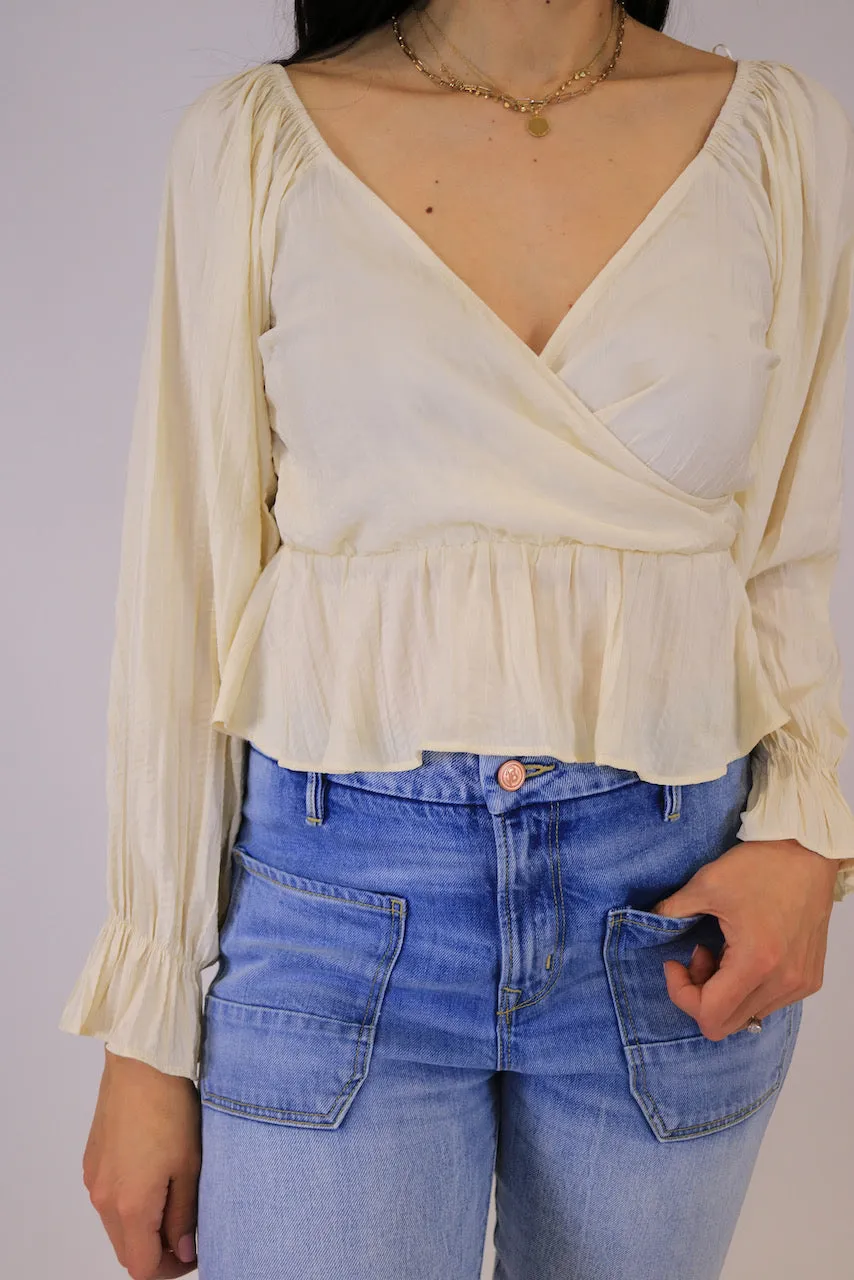 Surplice Satin Top