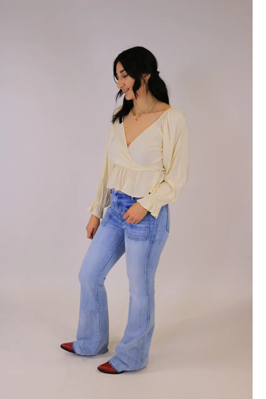 Surplice Satin Top