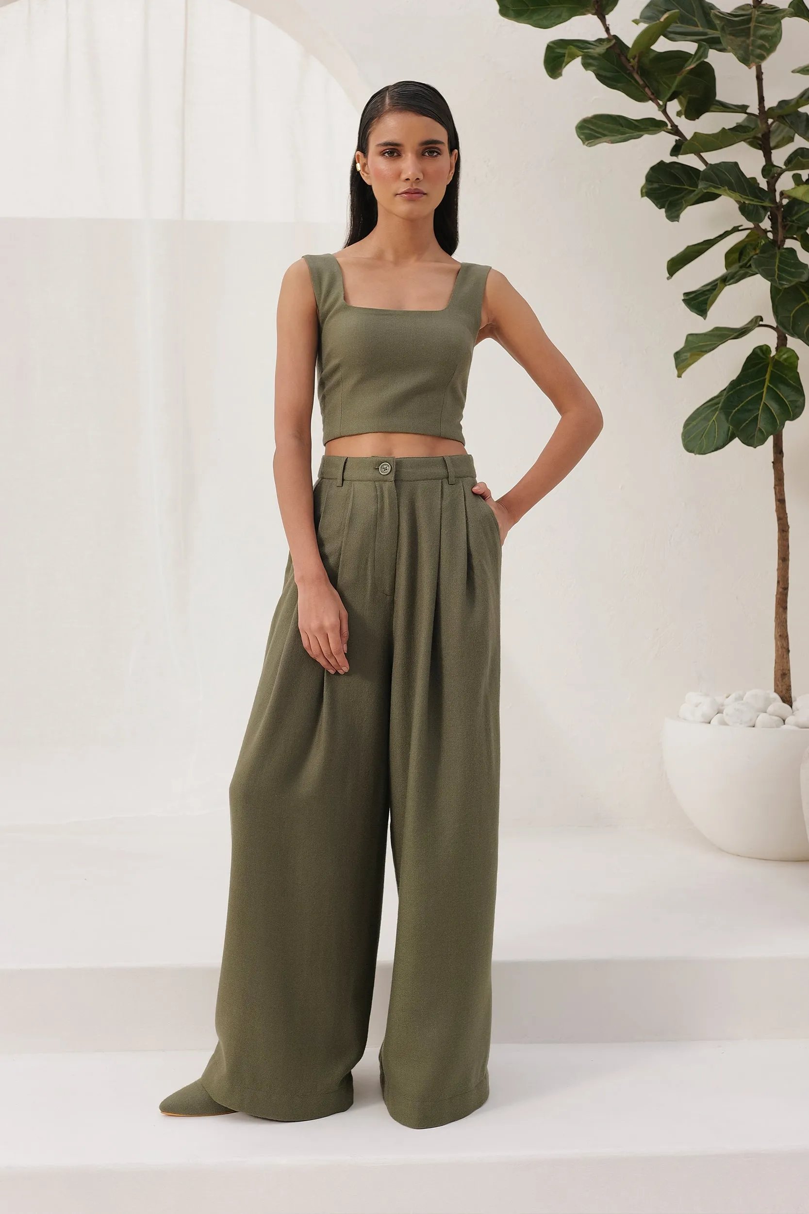 Sweden Woollen Pants (Moss)