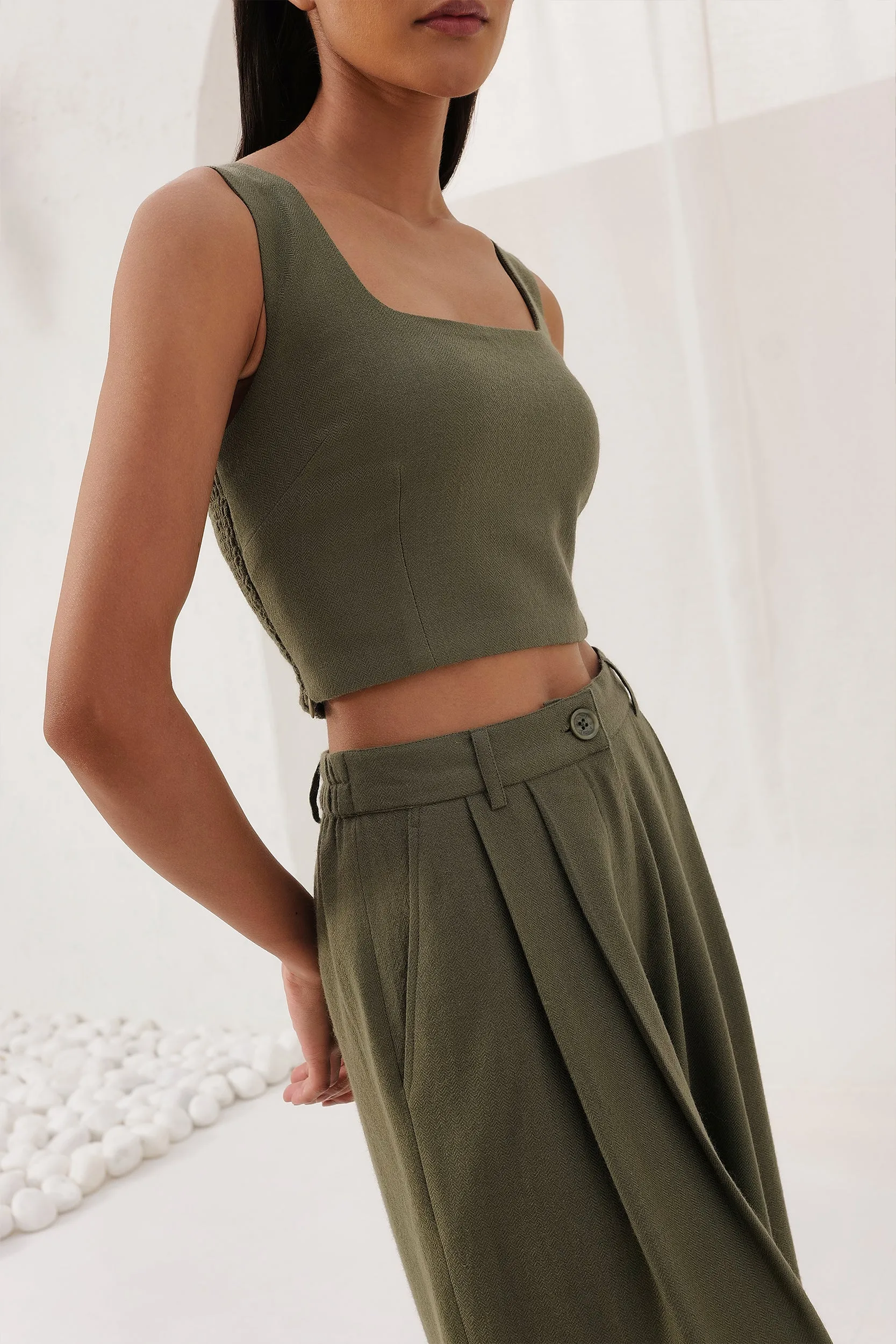 Sweden Woollen Pants (Moss)