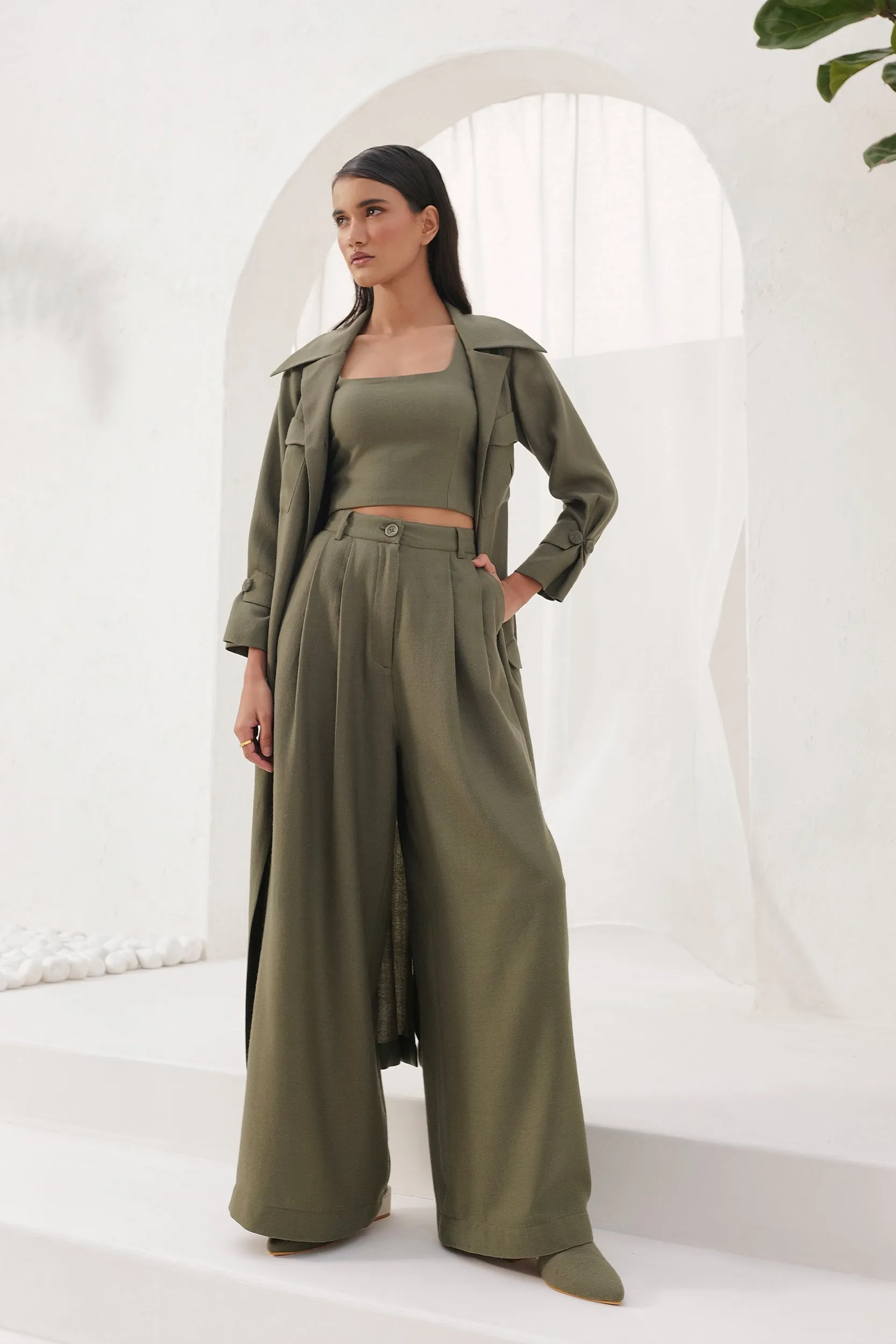 Sweden Woollen Pants (Moss)