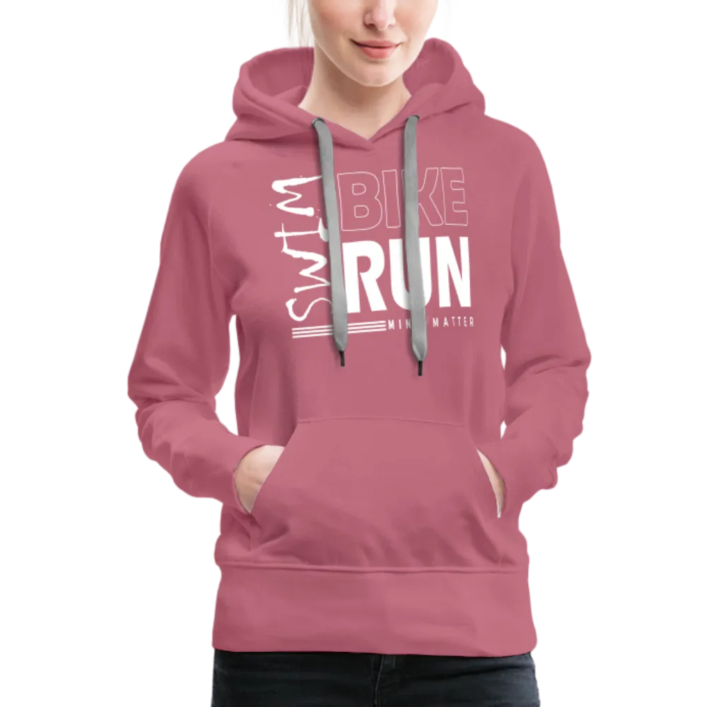 Swim-Bike-Run- Women’s Premium Hoodie