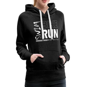 Swim-Bike-Run- Women’s Premium Hoodie