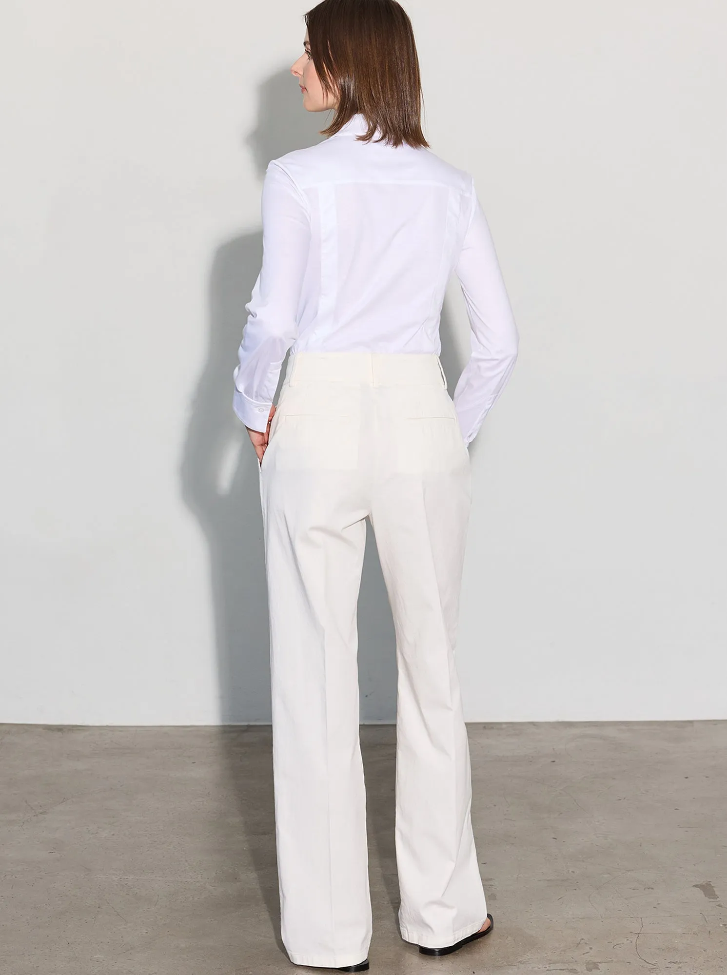 SYDNEY Organic Stretch Twill Pant  White