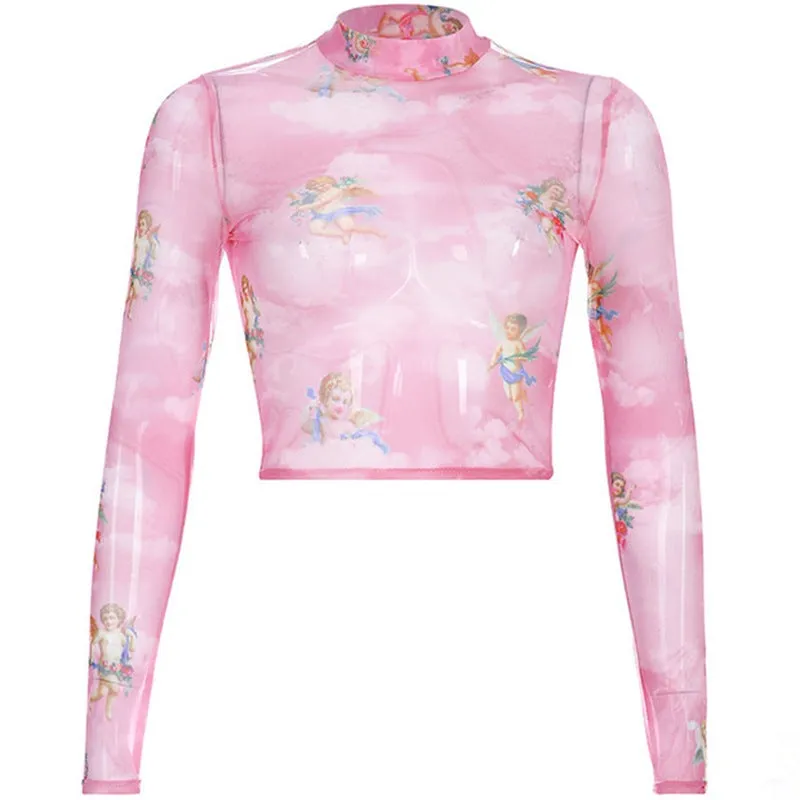[@tara._taylor] “ANGELS CUPIDS MESH” CROP TOPS W041203REVIEW
