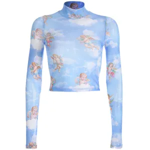 [@tara._taylor] “ANGELS CUPIDS MESH” CROP TOPS W041203REVIEW