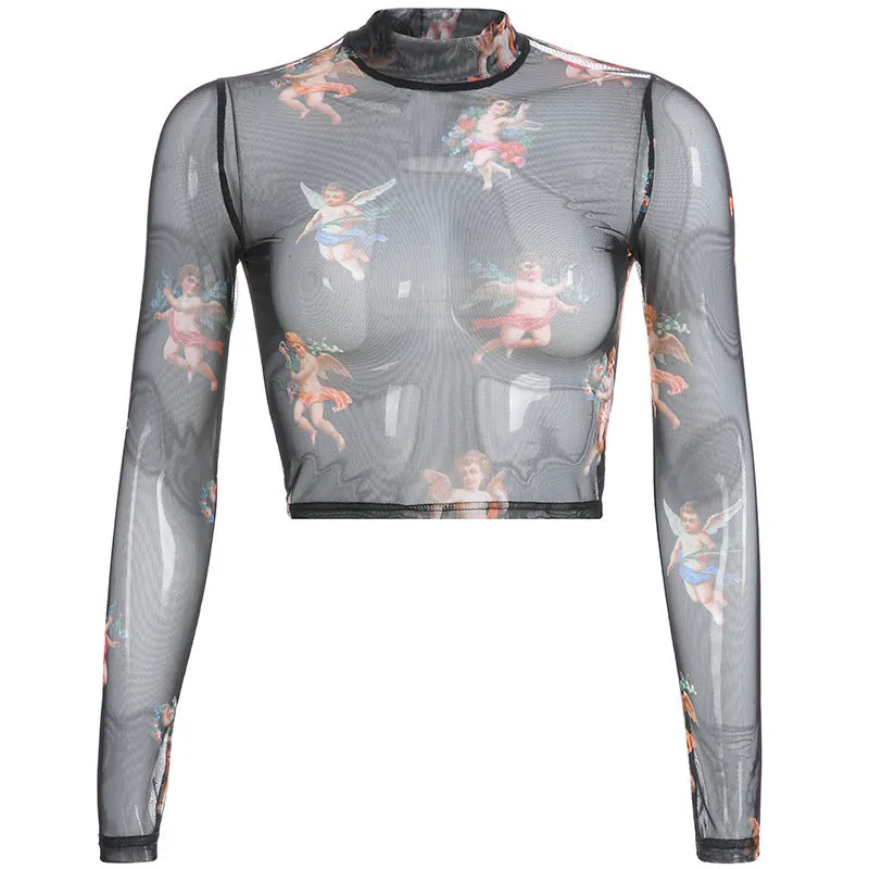 [@tara._taylor] “ANGELS CUPIDS MESH” CROP TOPS W041203REVIEW