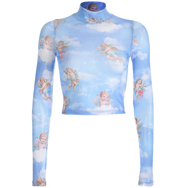 [@tara._taylor] “ANGELS CUPIDS MESH” CROP TOPS W041203REVIEW