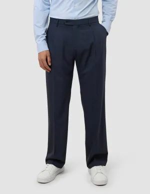 Tech Wool Suit Pants Relaxed Fit Navy