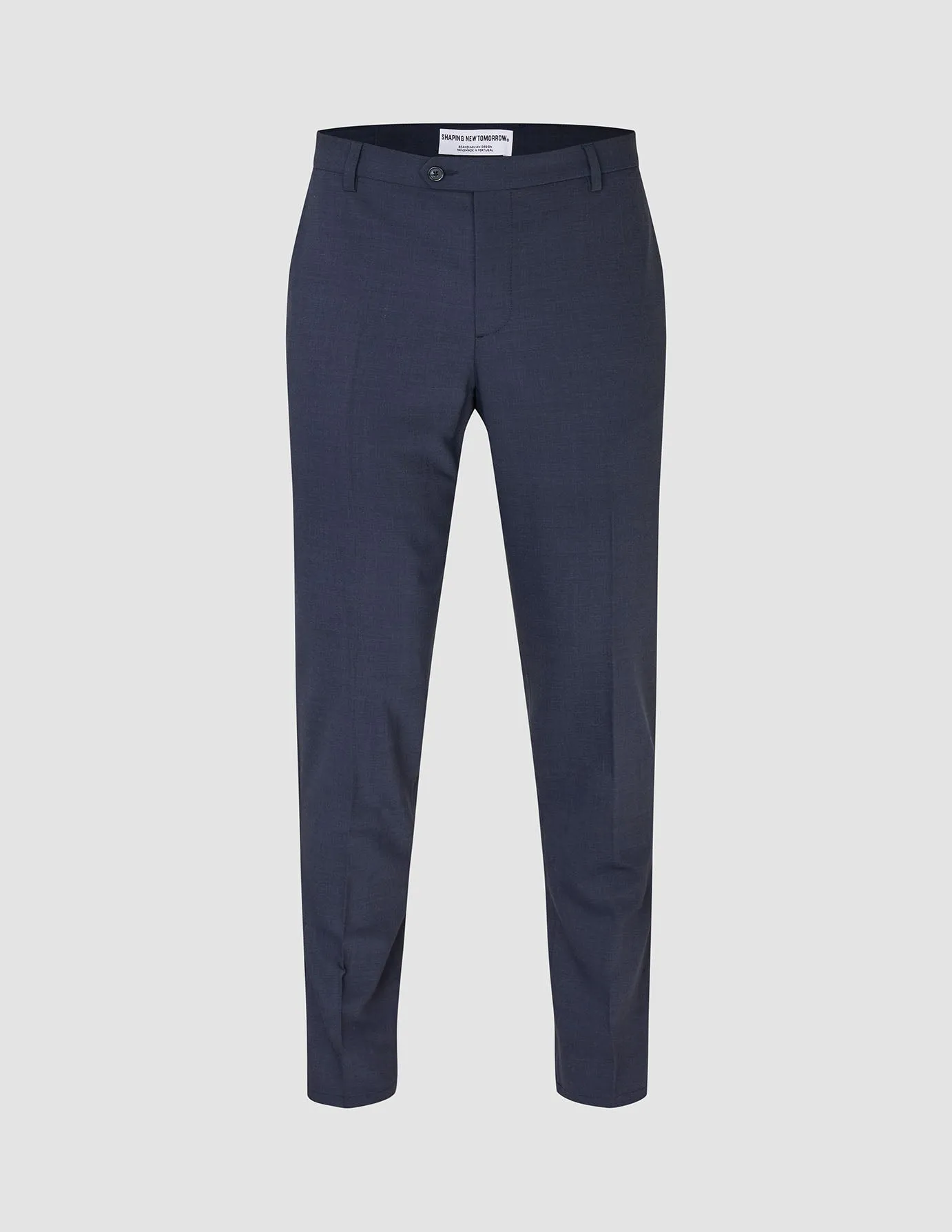 Tech Wool Suit Pants Slim Navy