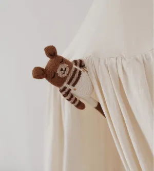 Teddy Soft Toy - Ecru Overalls