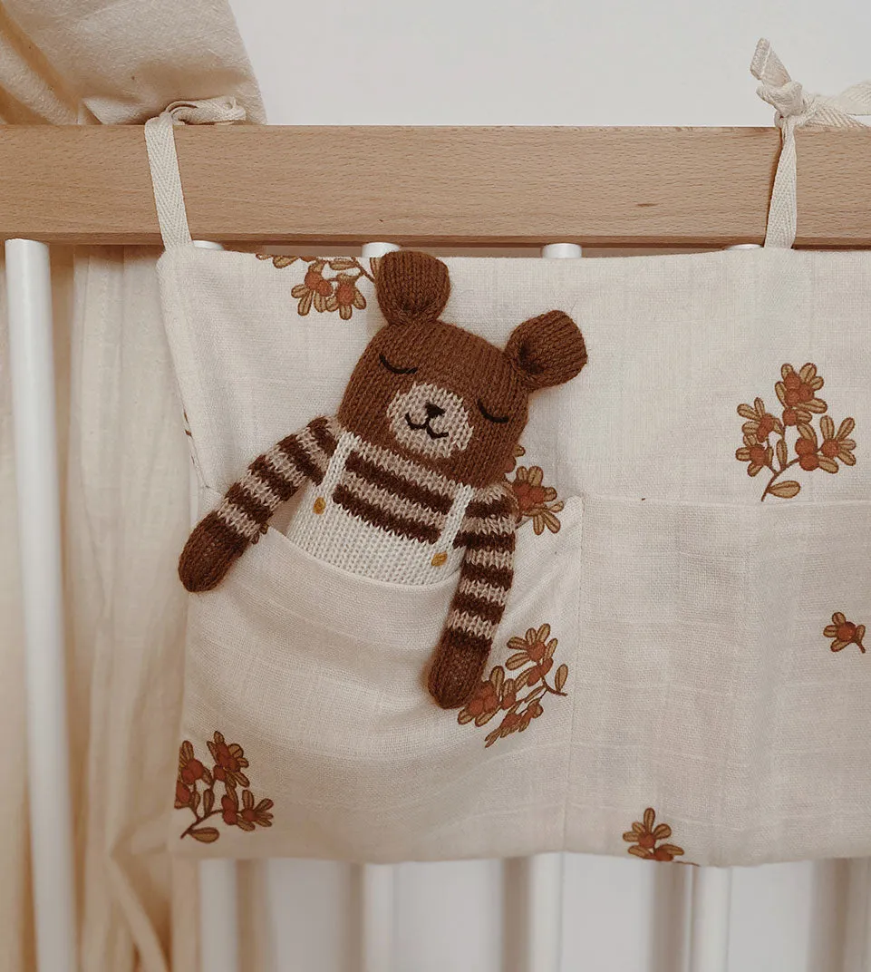 Teddy Soft Toy - Ecru Overalls
