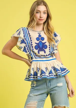 The Annie Top - Blue Mix