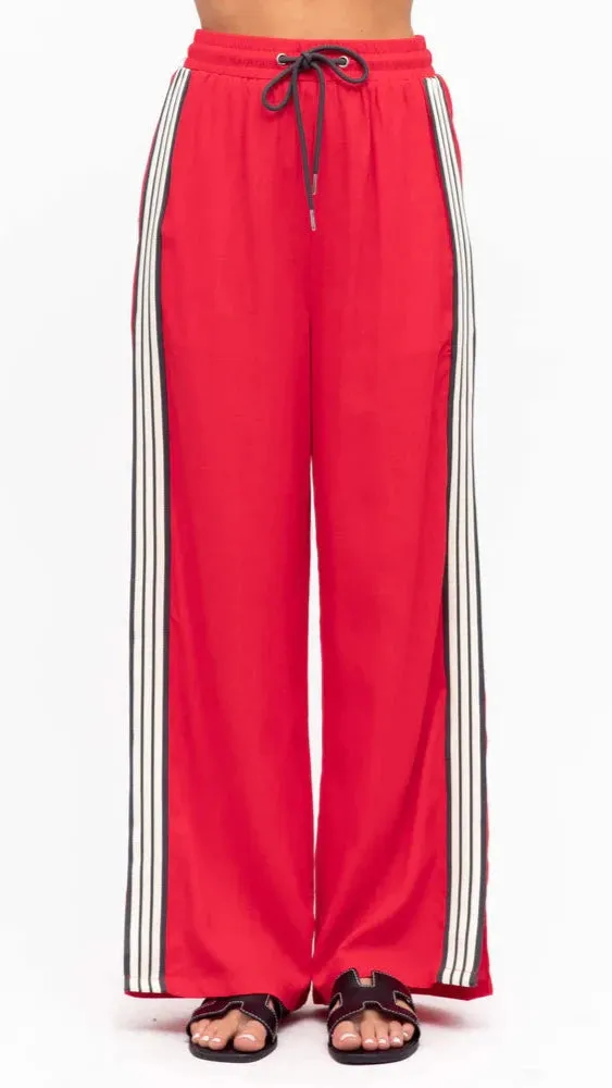 The Elite Stripe Pants - Scarlet Edition