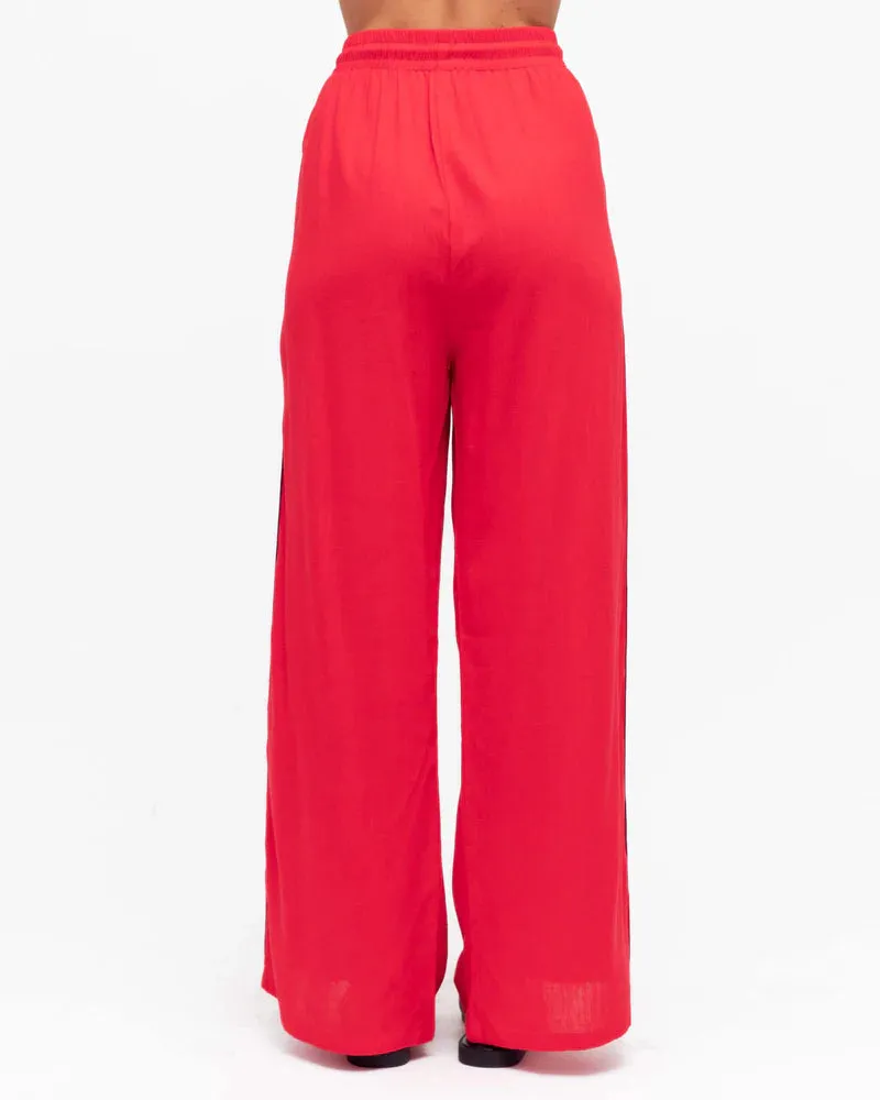 The Elite Stripe Pants - Scarlet Edition