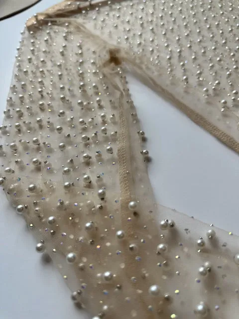 The Golden Hour Pearl Embellished Layering Top