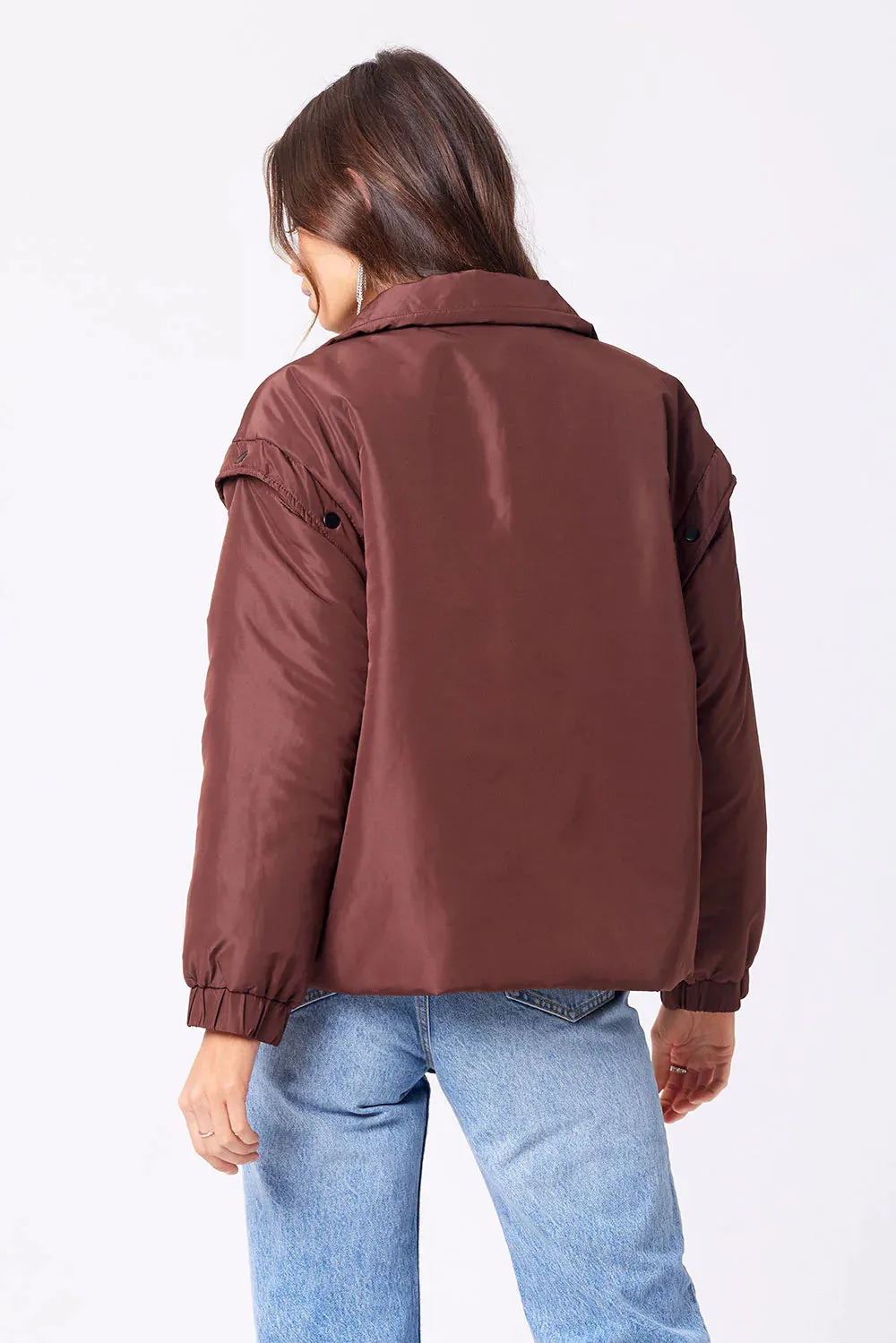 The Leyane Vest   Jacket by Saltwater Luxe - Java Brown