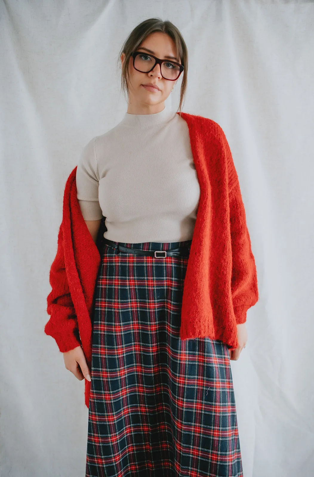 The Marlowe Cardigan - Taylor's Red - PLUS