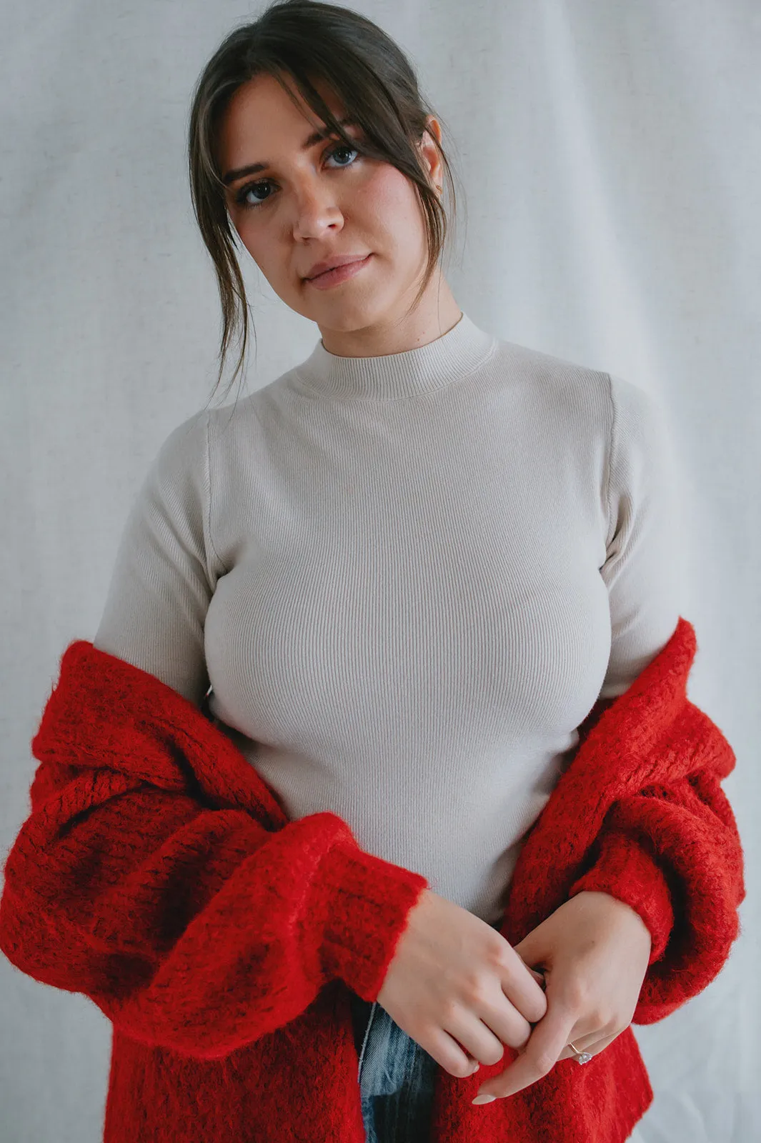 The Marlowe Cardigan - Taylor's Red - PLUS
