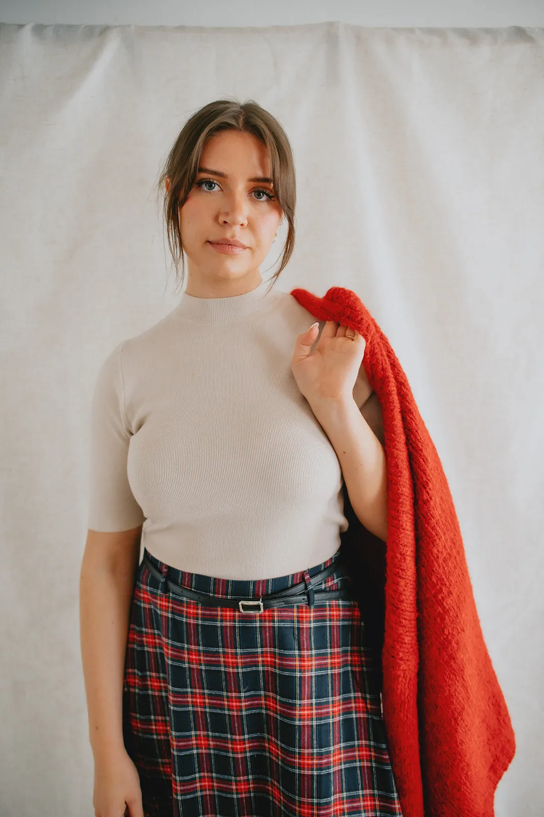 The Marlowe Cardigan - Taylor's Red - PLUS